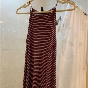 Stripped midi dress